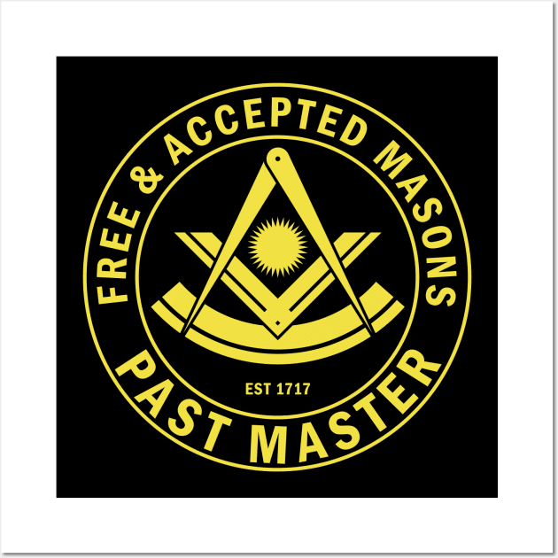 Past Master F & AM Masonic Freemason Wall Art by Master Mason Made